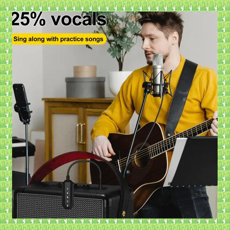 

Wireless Audio Adapter With Vocal Eliminator Bluetooth Receiver Aux Adapter For Karaoke Singing Practice Live Singing