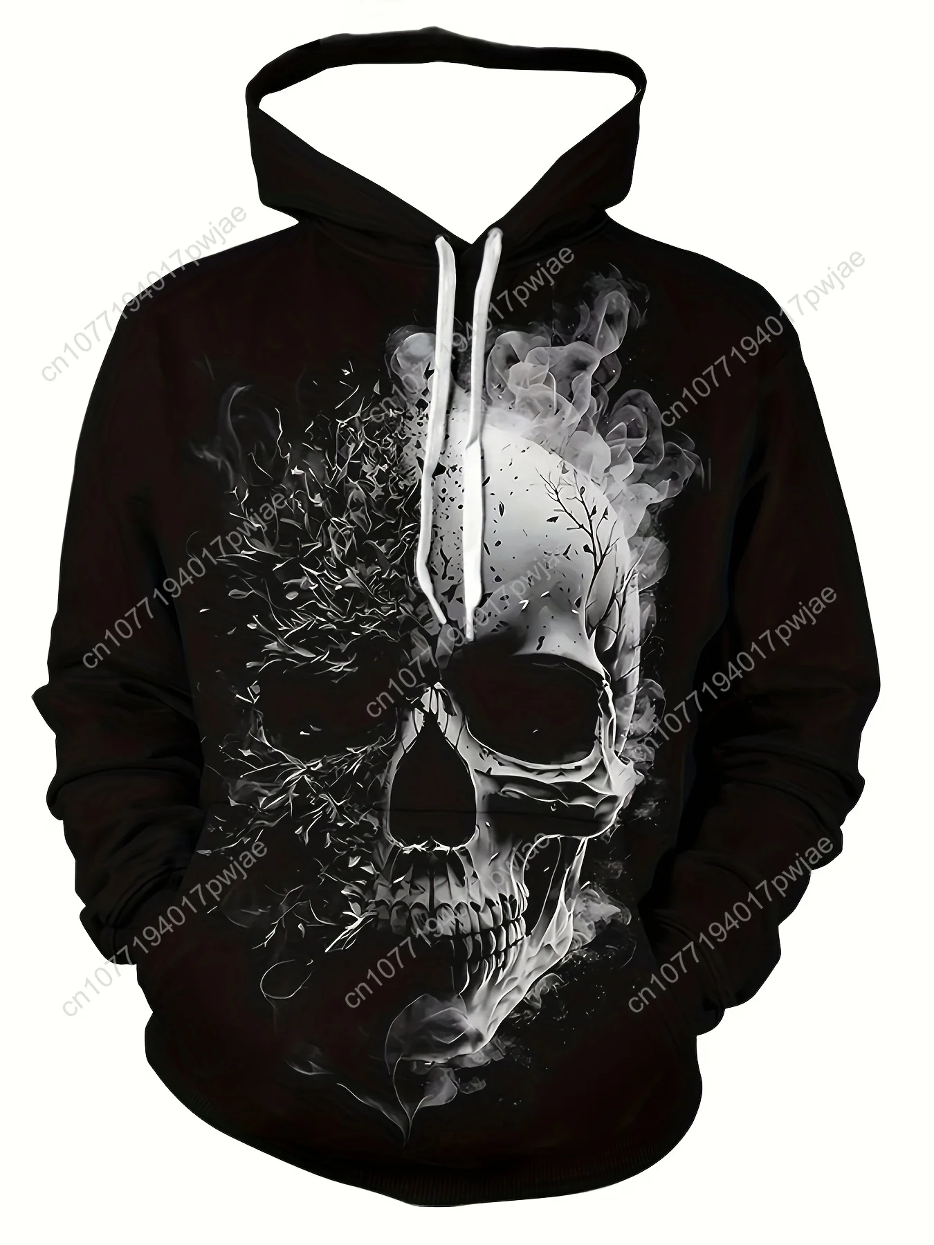 Мужская толстовка с 3D-толстовкой — повседневный дизайн с узором, осенне-зимняя уличная одежда, мягкая толстовка для мужчин