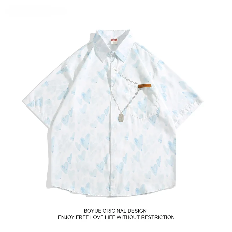 

Летний комплект Boyue: модный уличный костюм для пар (мужской и женский), свободный крой, не требует глажки