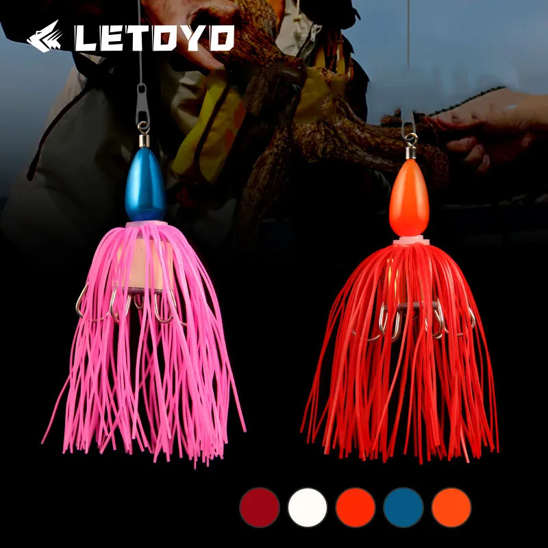 Крючок для кальмара 37 г/60 мм, джиг-головка, рыболовные крючки, защита от сорняков, острый крючок, силиконовая юбка, окунь, щука, открытый рыболовный крючок для отсадки с 6 крючками