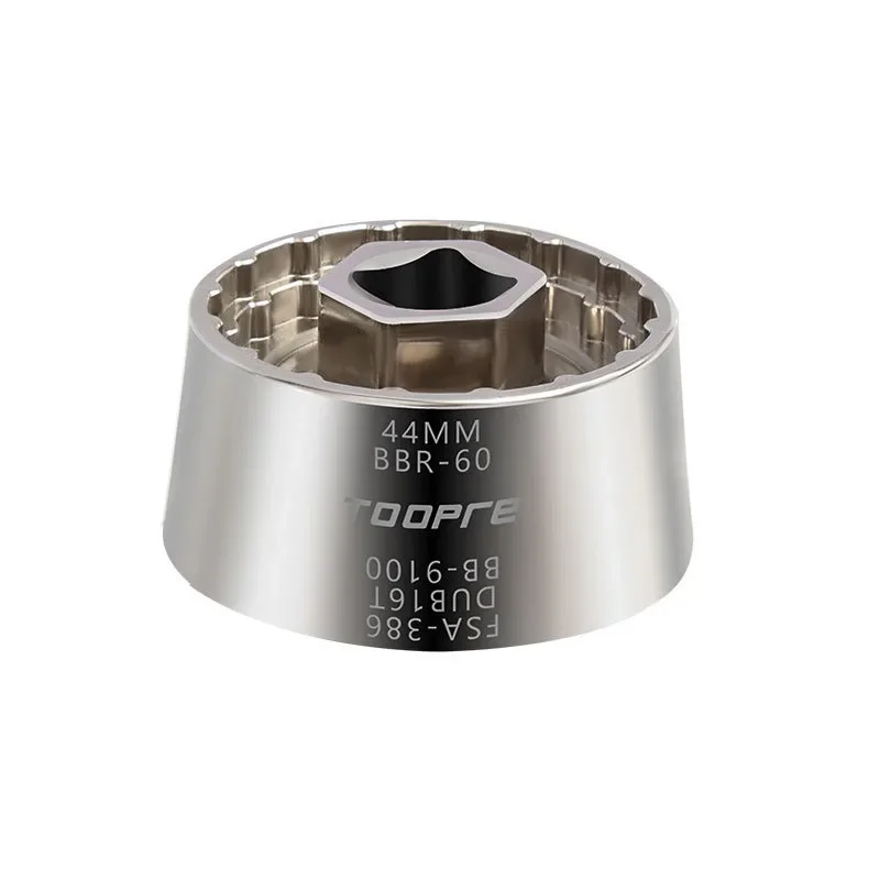 TOOPRE Bike Bottom Bracket Disassembly Socket 5in1 Center Sleeve MTB Road Bicycle BB Tool 44mm BBR60 BB9100 DUB16T A386 Wrench view 5