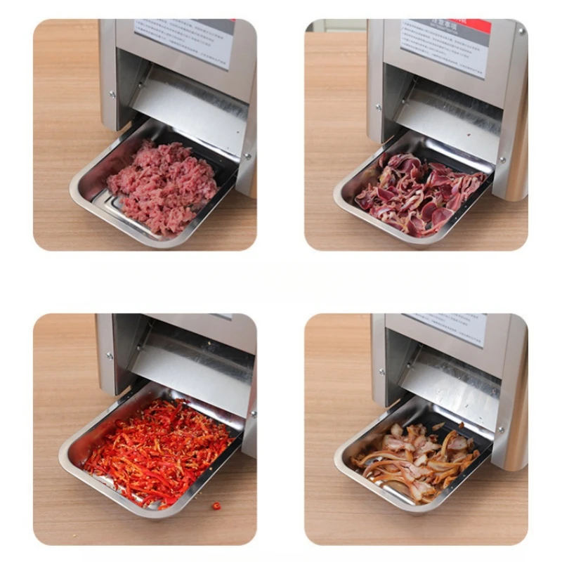 Fresh Meat Slicer 14in Dual-port Electric Small Household Meet Cutter Machine Meat Slicer