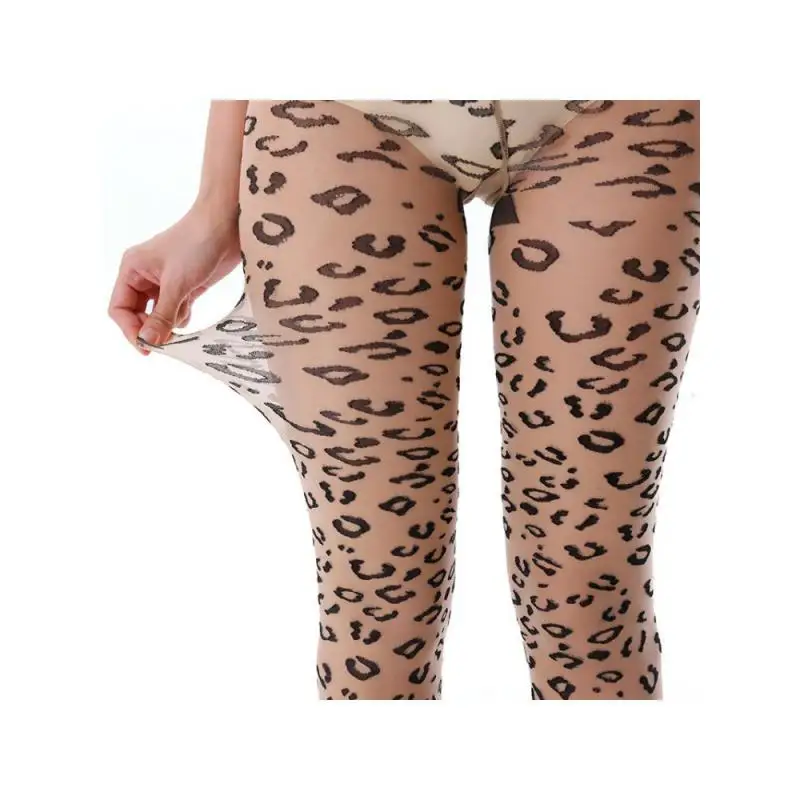 40-55kg Sexy Ladies Tights New Design Leopard Print Jacquard Pantyhose Black Khaki Velvet Anti hook Silk 2026 Women Socks
