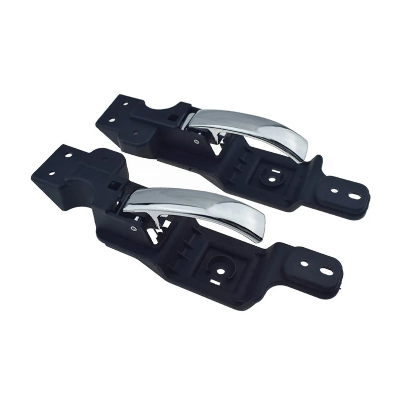 Front Inside Door Handle Assembly with Plastic Construction, Integrated Pull Lever, and Multiple Mounting Openings