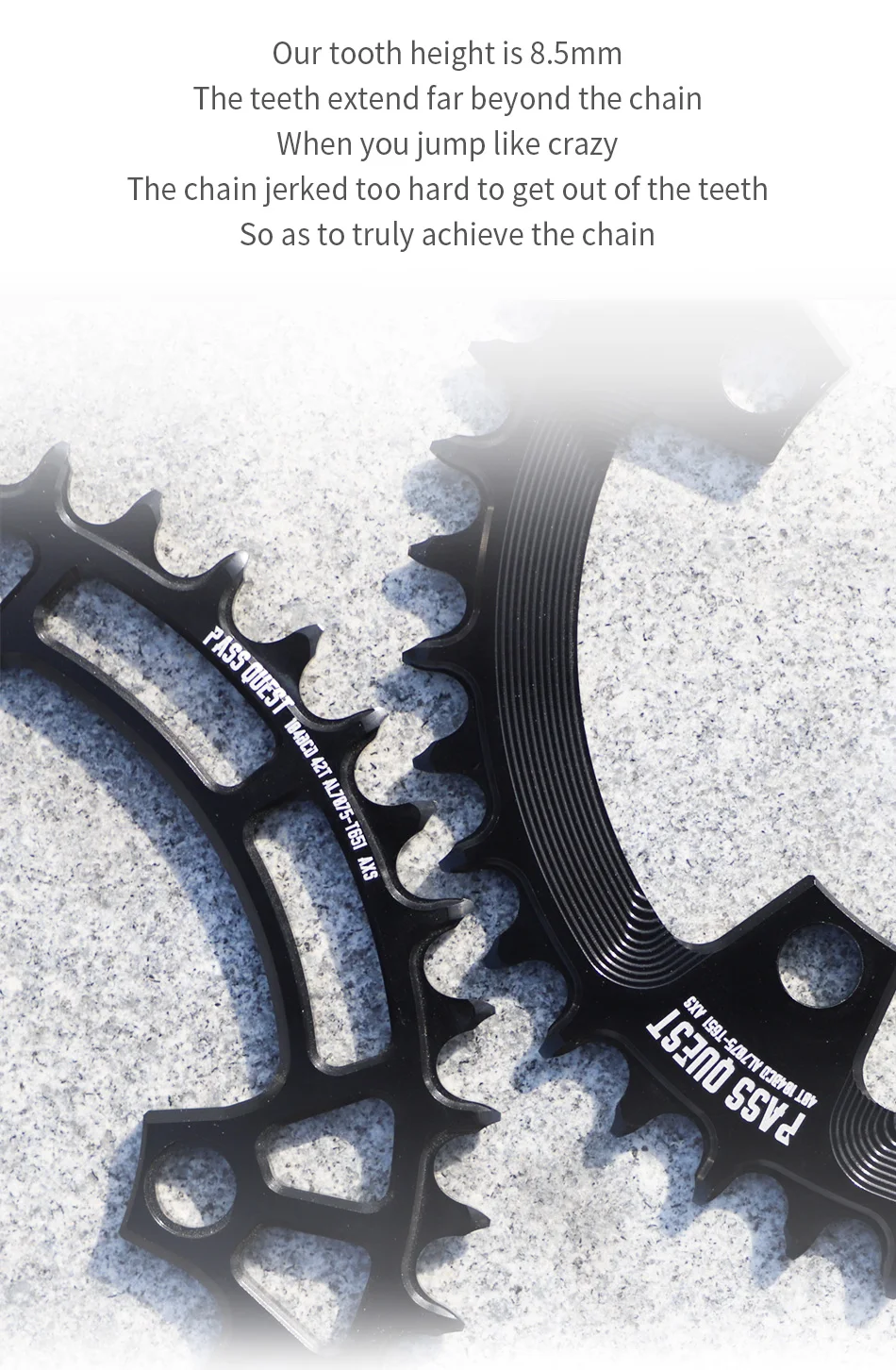 12-Gang-Achsen unterstützen 104mm bcd slx m670 m552 Mountainbike MTB Kettenblatt 104bcd 32t 34t 36t 38t 40t 42t schwarz silber – Detail 5