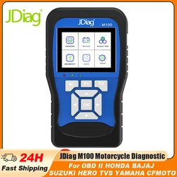 JDiag M100 Motorcycle Diagnostic Scanner Moto Fault Diagnostic Tool Motorbike Code Reader For KTM Yamaha Kawasaki Suzuki Honda