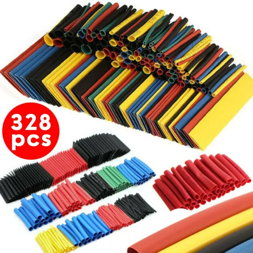 YTOM 328Pcs/set Heat Shrink Tubing Insulation Shrinkable Tube 2:1 Wire Cable Sleeve Kit Tool Parts