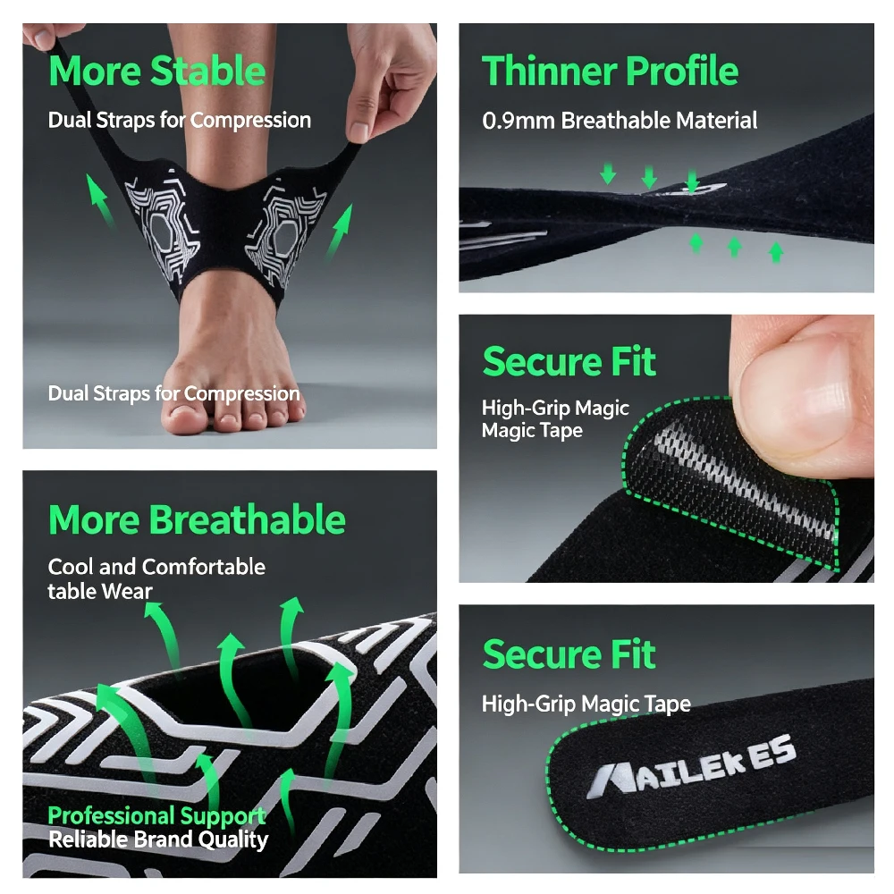 WEFITON 1PC Ankle Braces for Men & Women - Adjustable Ankle Brace Support,Strong Ankle Stabilizer for Sports, Running, Daily Use