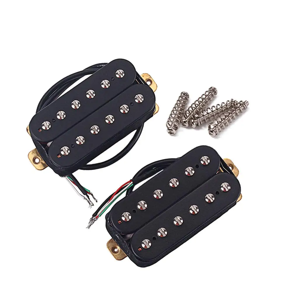 GMC84 Alnico 8 Double Coil Humbucker Neck & Bridge Pickup Set Black 4 Wires SLOW Output Guitar Accessories Pickup