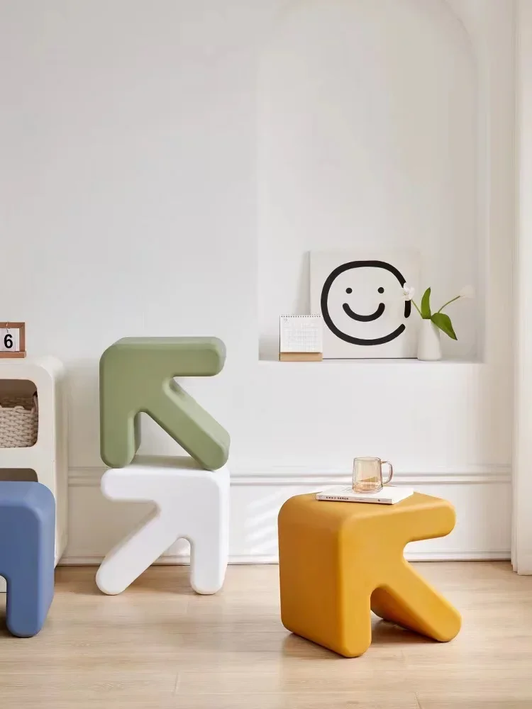 

arrow stool household shoe stool children's stool cartoon bench kindergarten entrance shoe plastic chair foot chair