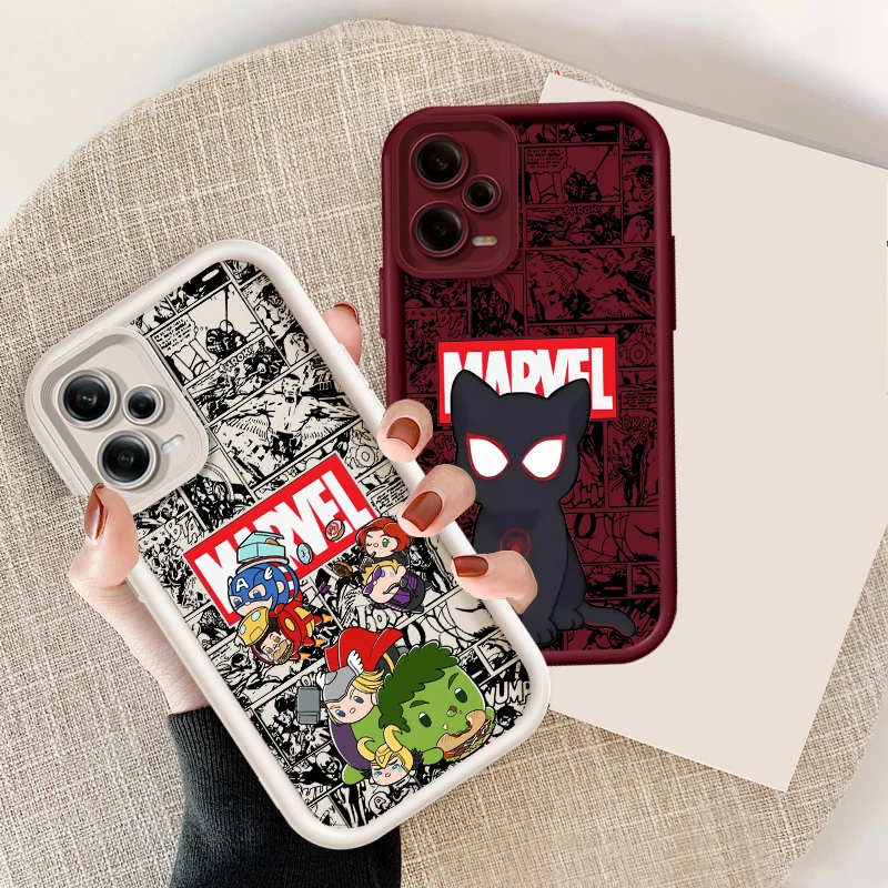 Cute Marvel Collection Cartoon Eye Ladder For Xiaomi Redmi Note 13 12 12C 11 11S 10 10C 10A 9C 9A Pro 5G Soft Phone Case