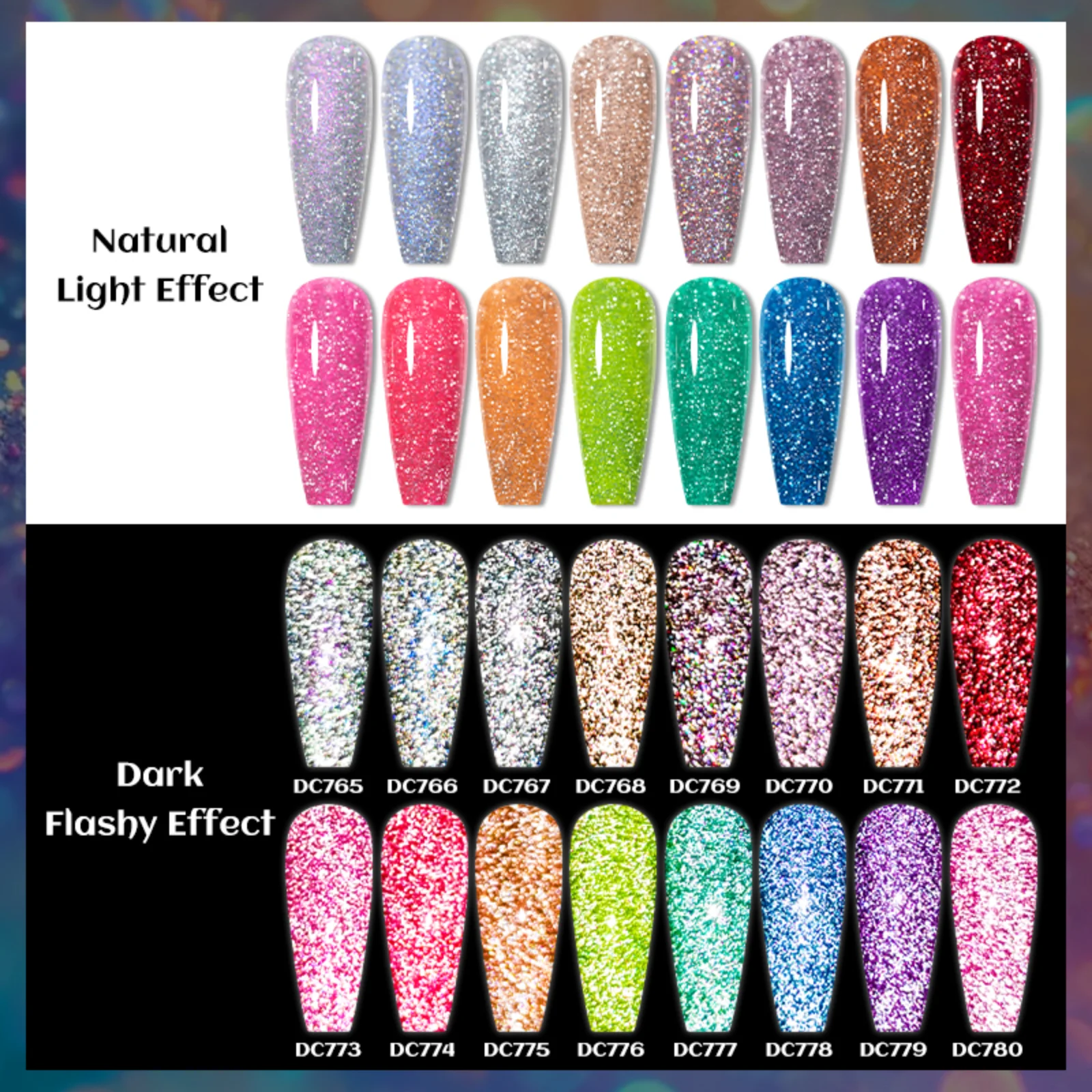 7ml Żelowy lakier do paznokci z efektem brokatu odblaskowego, czerwono-różowy, srebrny, błyszczący, półtrwały, utwardzany światłem UV/LED, żelowy lakier do manicure, artykuły do samodzielnego zdobienia paznokci