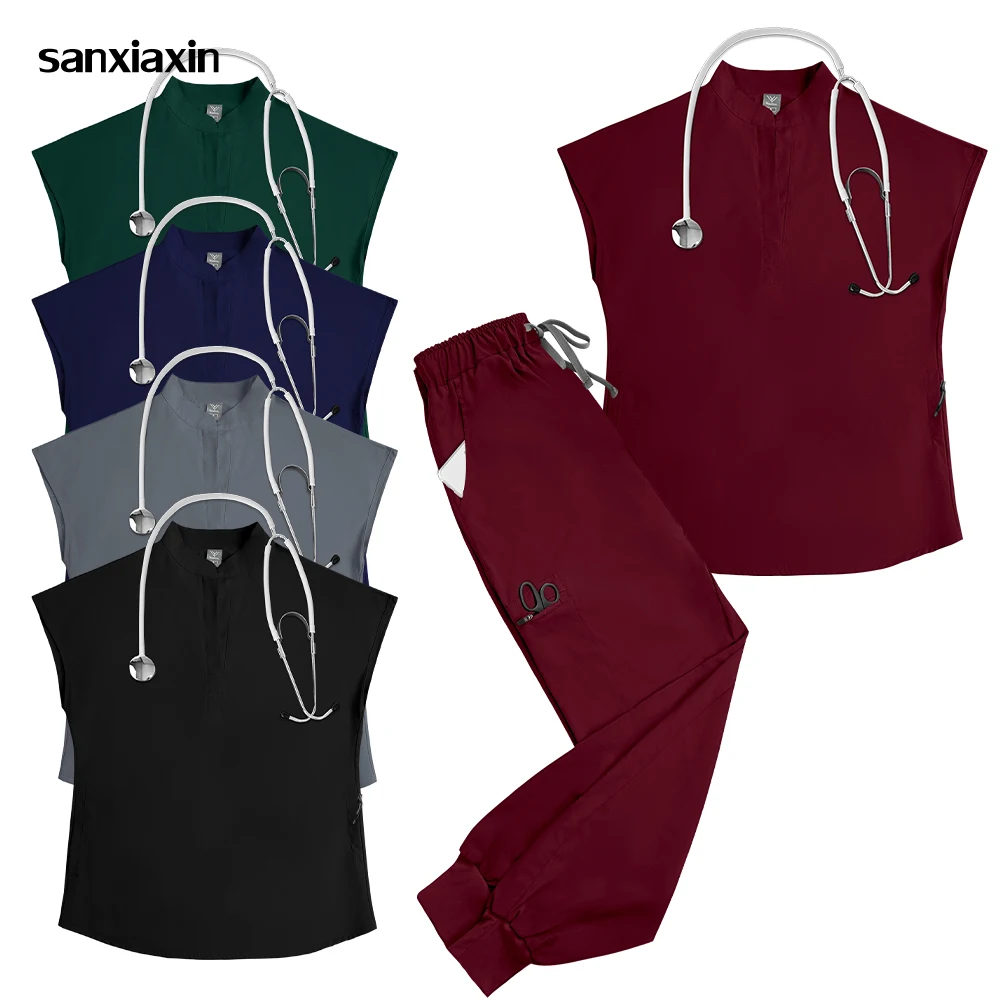 roupas-de-trabalho-para-spa-e-beleza-uniformes-medicos-para-hospitais-e-cirurgias-conjunto-de-scrubs-para-enfermeiras-top-calcas-para-pediatria