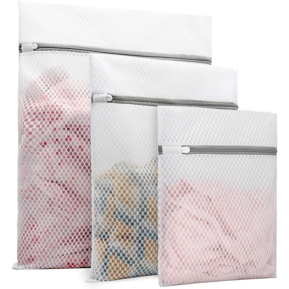 3Pcs Durable Honeycomb Mesh Laundry 1 Large 16 x 20 Inches, 1 Medium 12 x 16 Inches, 1 Small 9 x 12 Inches (Honeycomb Mesh)