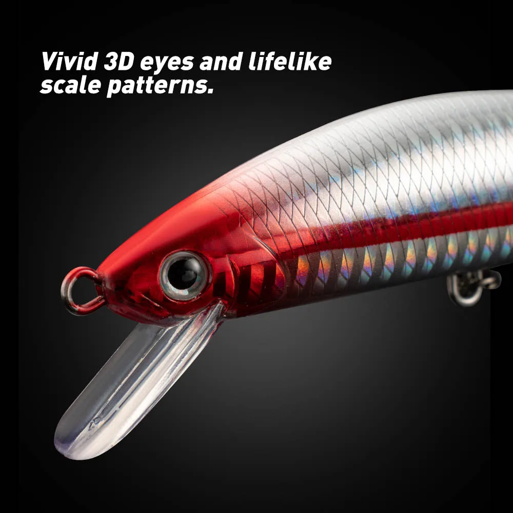 Umpan pancing ikan kecil, umpan pancing ikan kecil tenggelam, 13cm 15cm 40g 60g sistem berat, umpan keras, kait Pesca kuat, umpan pancing Wobbler