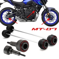 Para YAMAHA MT07 MT 07 MT-07 FZ07 2014-2023 2024 2025 accesorios de motocicleta eje de rueda horquilla Protector contra choques Pad deslizadores de marco
