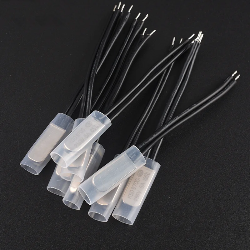 20pcs  Bimetal 85/90/95/100/105/110/115/120 Celsius NC Temperature Control Switch Senser Thermostat KSD9700