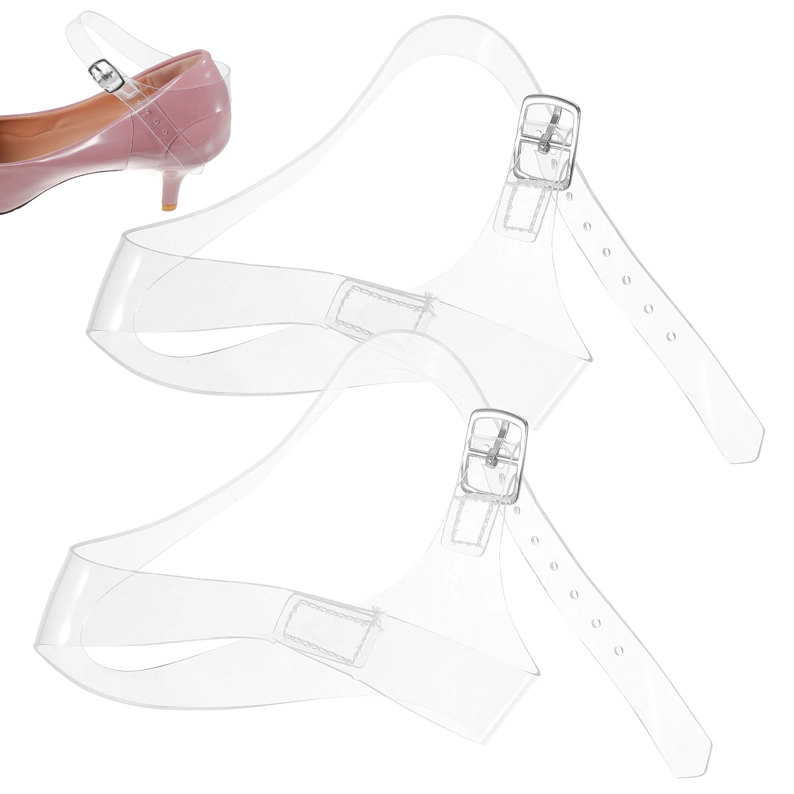 

Elastic Shoe Laces Ankle Straps Transparent Fixed Anti Slippery TPU High Heels DIY Straps Hold Loose Shoes Stability