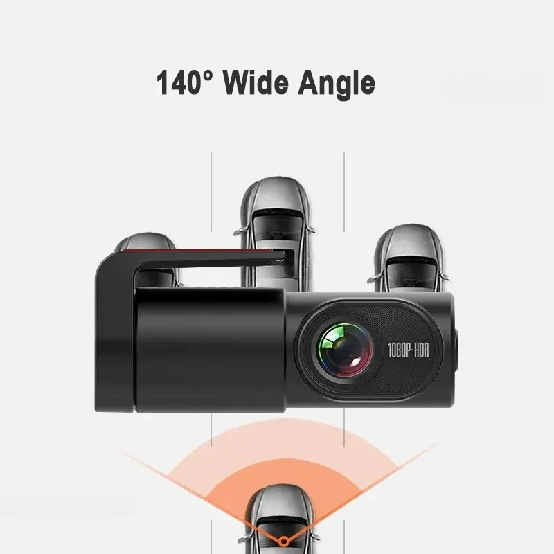 Car Camera Black Box 140° Wide-Angle View Dash Cam With WiFi Dashcam USB Dvr Single Lens HD ADAS Driving Assistance Mini 1080P