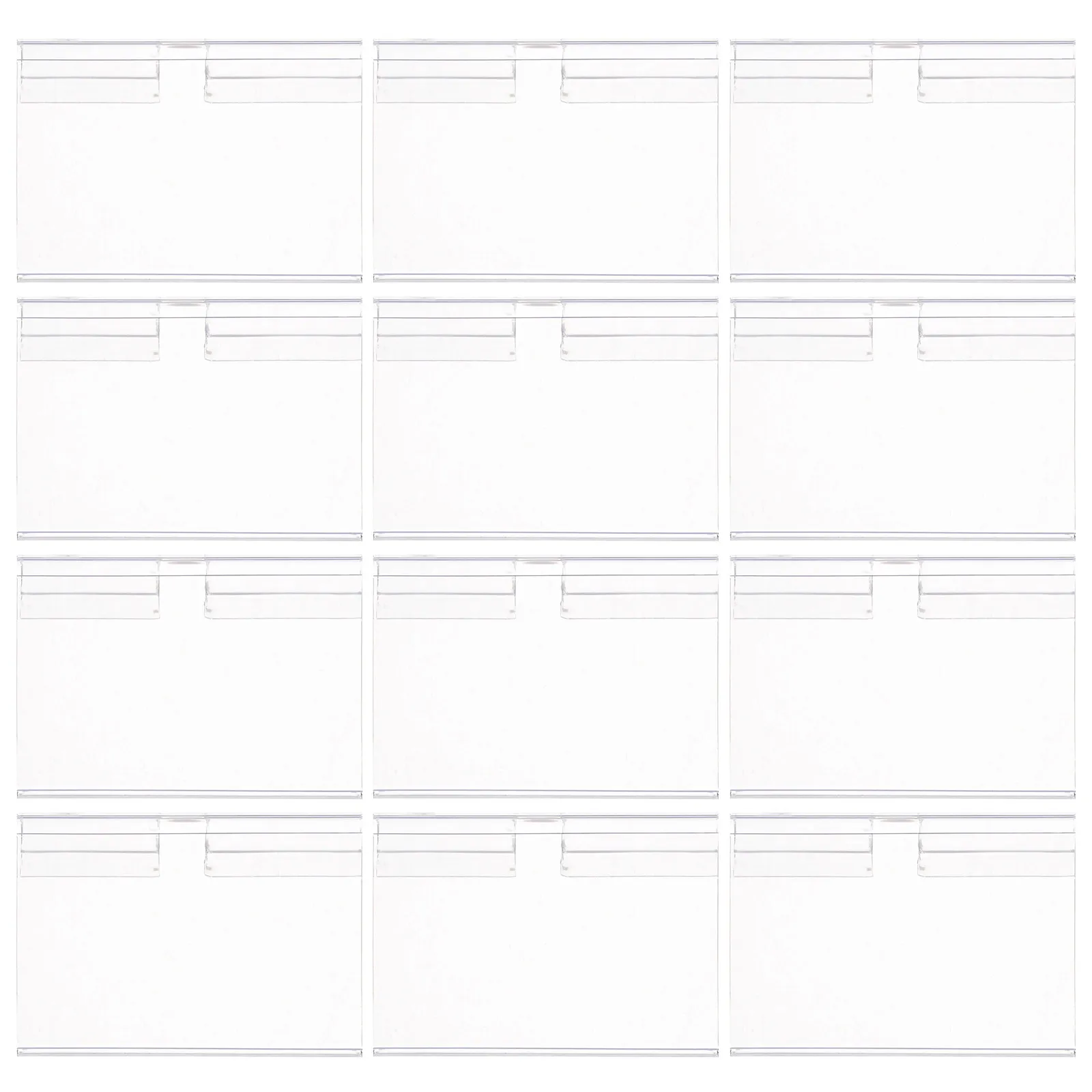 

60Pcs Sturdy Price Tag Display Holder Durable Signage for Retail Stores Supermarkets Exhibitions Shelf Labels Shelf Label Holder