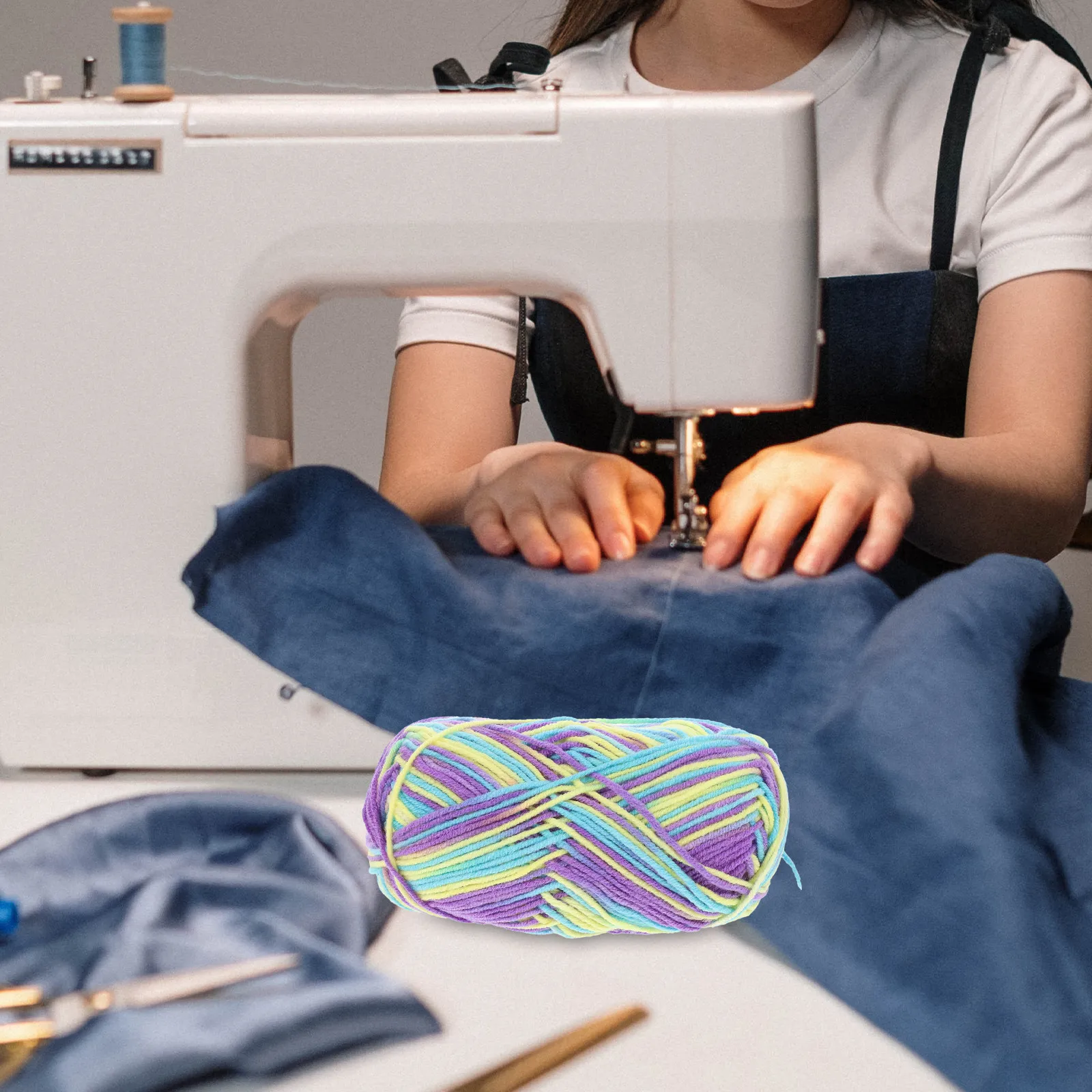 

10 Rolls Rainbow Yarn for Crocheting Cotton Based Soft Strong Yarn for Crafting Blankets Shawls Hats Winter Wear Knit Projects