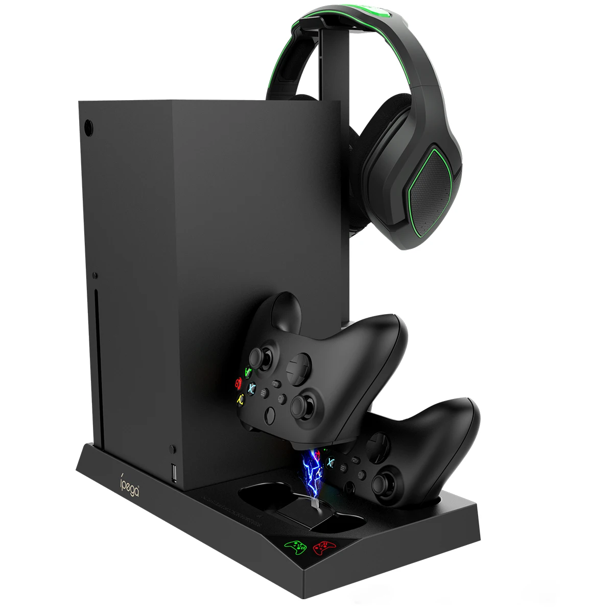 DOBE Cooling Stand/Dock  PG-XBX013 for XBX Console with Dual USB-C Charging, Game Storage & Headphone Holder, Built-in Fan - view 3