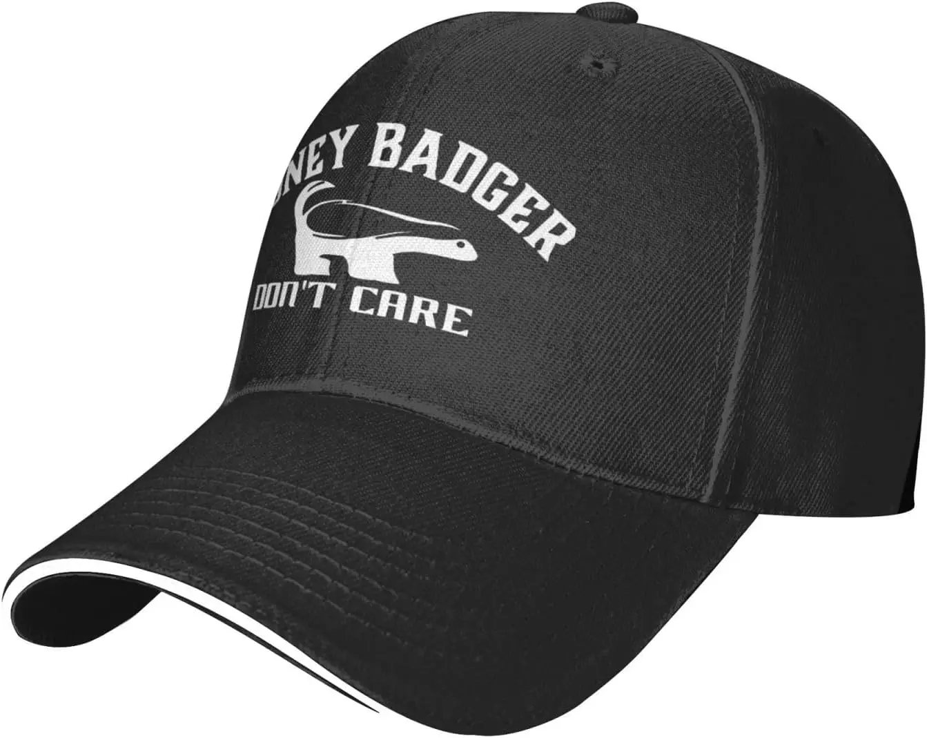 Honey-Badger-Baseball-Cap, Mens Vintage Snapback Hats Trucker Hats Dad Hat Black