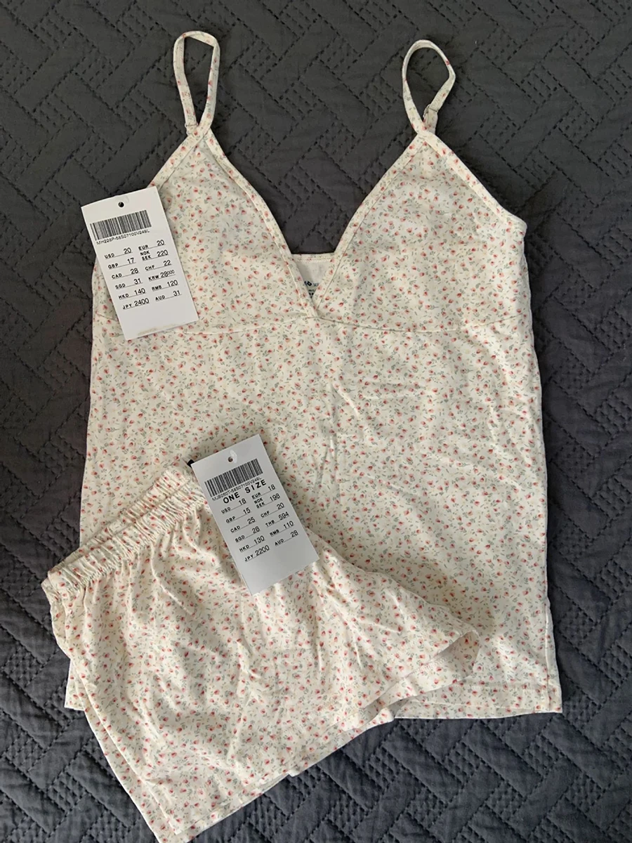 

Розовые хлопковые шорты с цветочным принтом, женский новый милый повседневный укороченный топ с v-образным вырезом + прямые толстовки, милая домашняя пижама, комплекты из 2 предметов Y2K