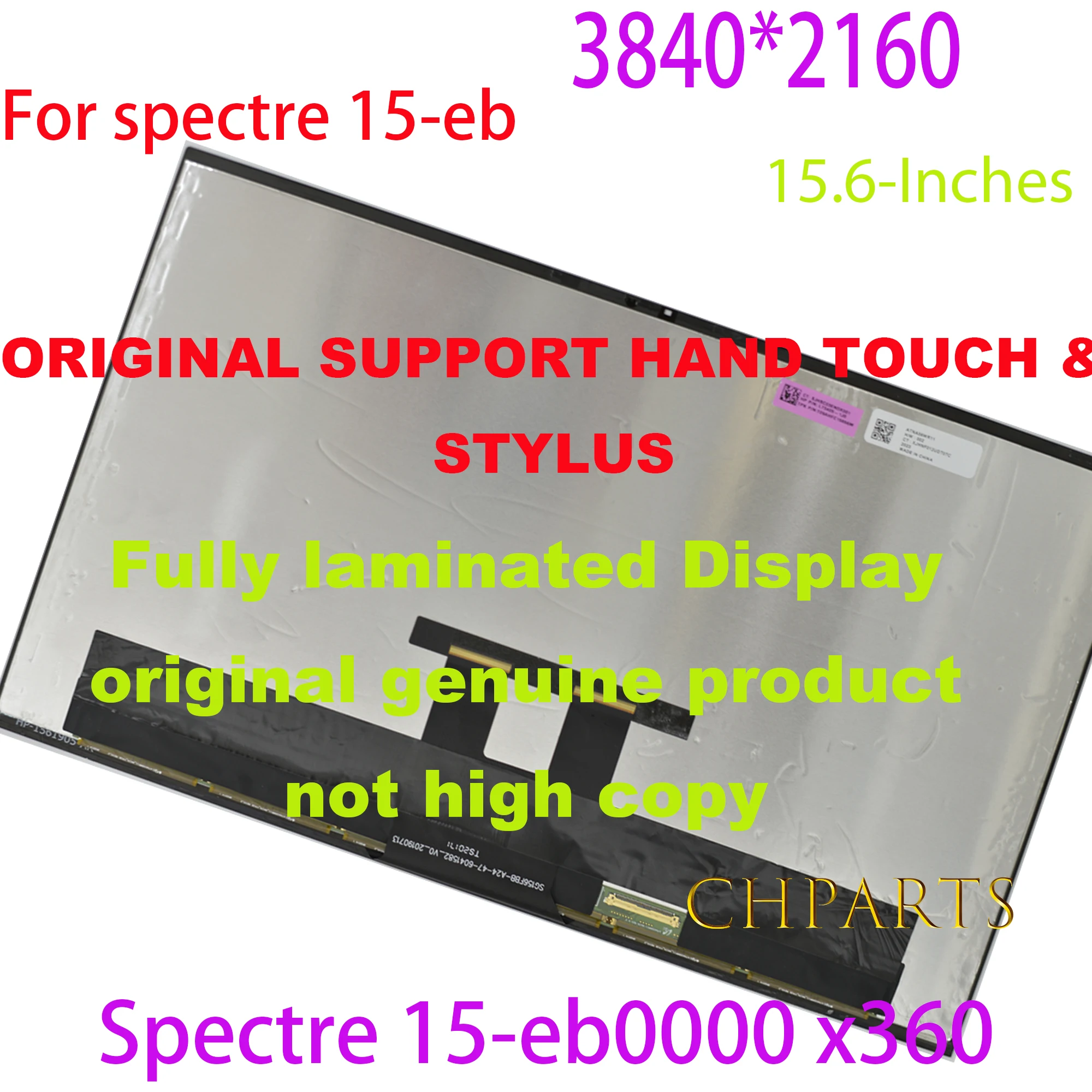 Imagem -03 - Montagem do Painel de Tela Sensível ao Toque Remplacement Display Lcd 156 4k Uhd Atna56wr11 Oled hp Spectre X360 15-eb 15t ea hp X360