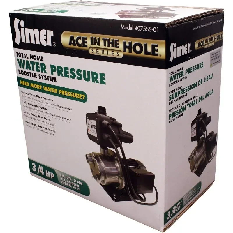 Simer 4075ss-01 3/4 Pk Drukboosterpomp