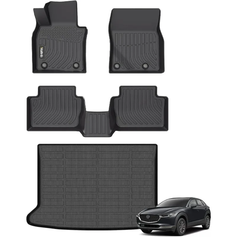 

US Floor Mats & Cargo Mats Set Fit Mazda CX-30 2020-2024 All Weather Floor Liners for CX30 2024 Heavy Duty Car Mats