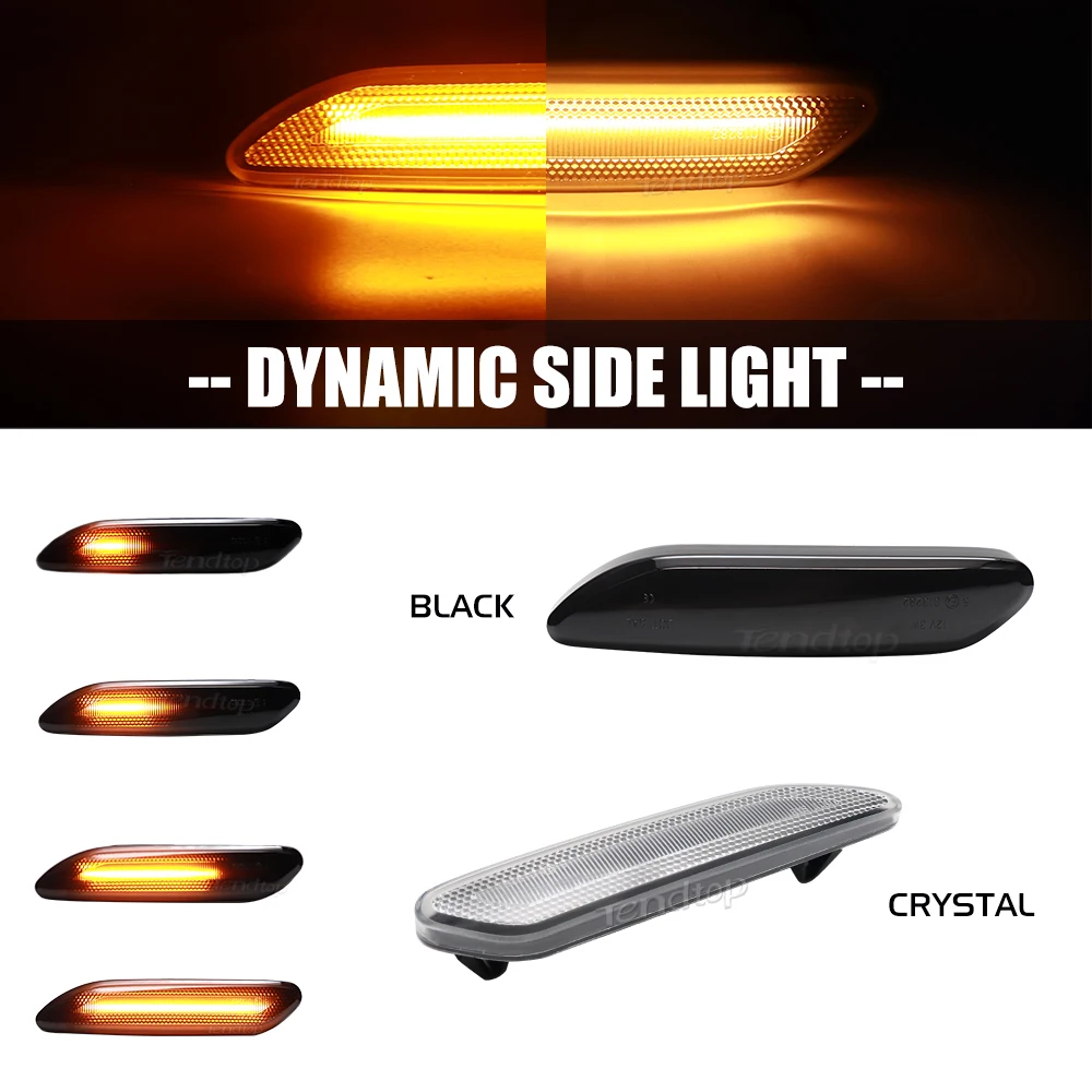 2Pcs Side Wing Marker Dynamic Turn Signal Blinker Startup Breath Light For For BMW MINI COOPER R60 R61 COUNTRYMAN PACEMAN