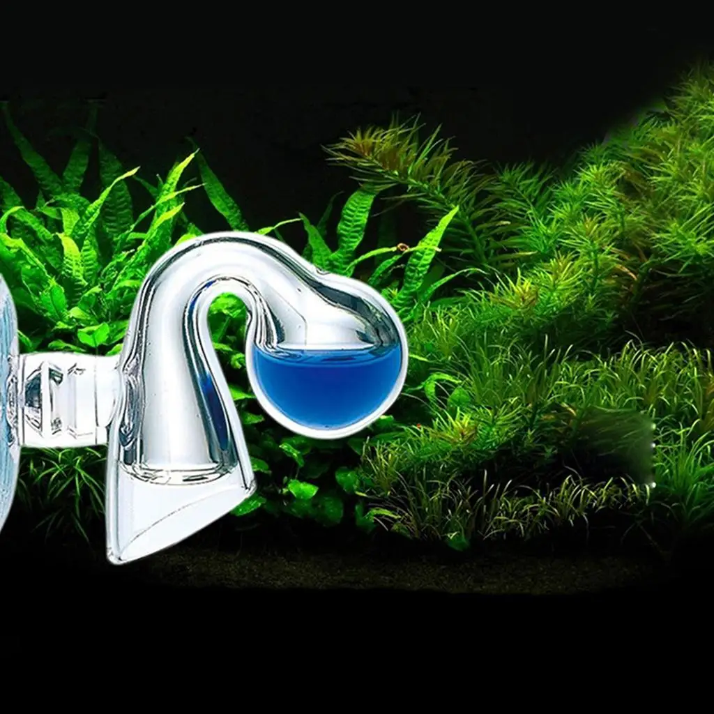 Glass CO2 Drop Checker Aquarium Concentration Indicator Stable Monitor Tool for Aquascape Plants