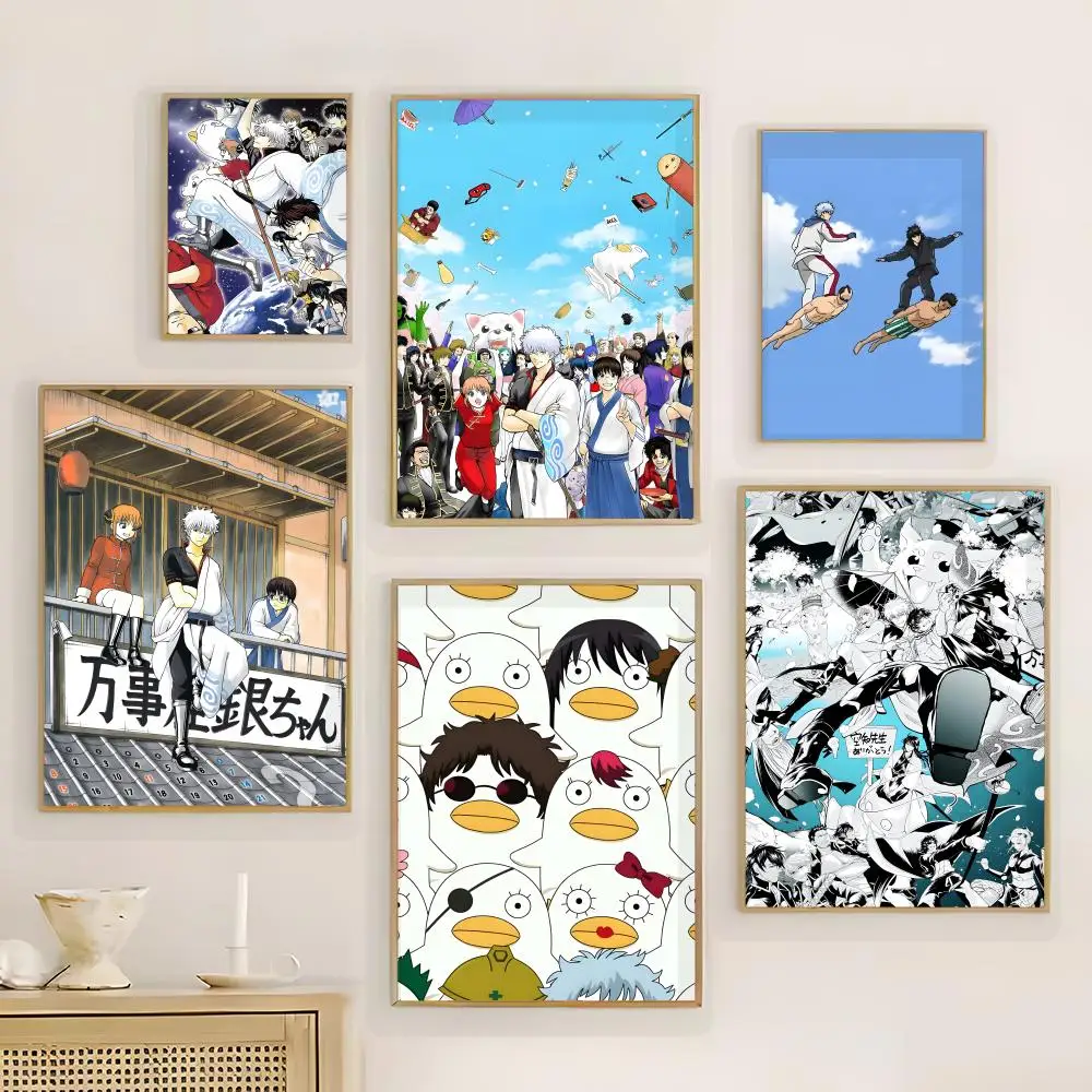 Animation G-Gintama Poster, Wandkunstdruck, Poster für Wohnzimmer, Schlafzimmer, Heimdekoration