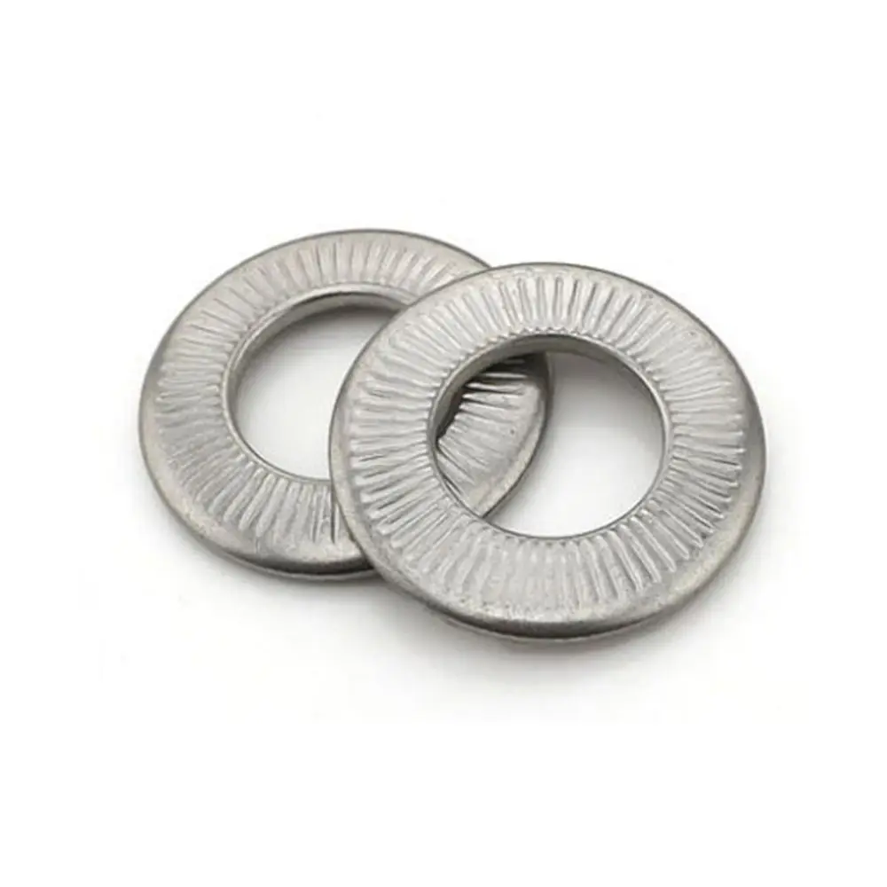 M3 M4 M5 M6 M8 M10 M12 NFE25-511 Stainless Steel A2 Conical Knurled Spring Washers