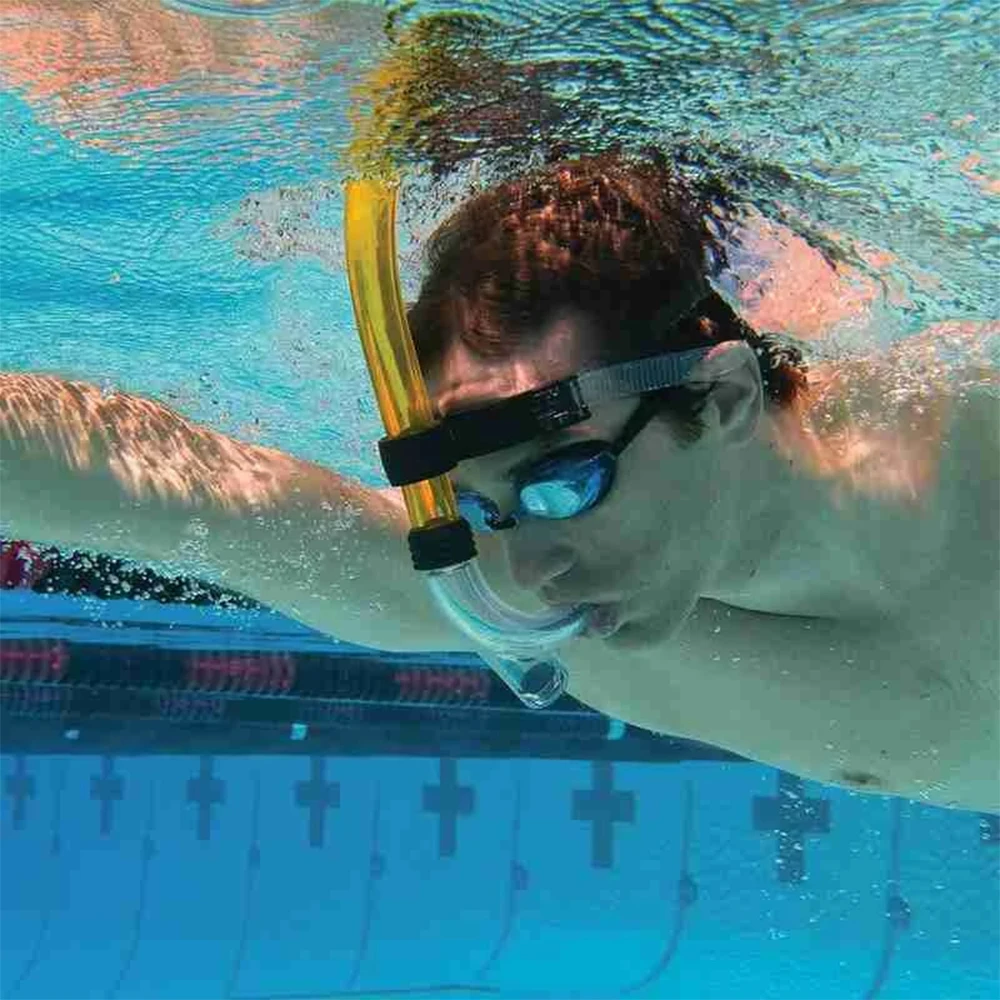 Adult Dive Snorkel Free Breath Diving Snorkel Tube, Food-Grade Silicone Mouthpiece, Snorkeling Gear