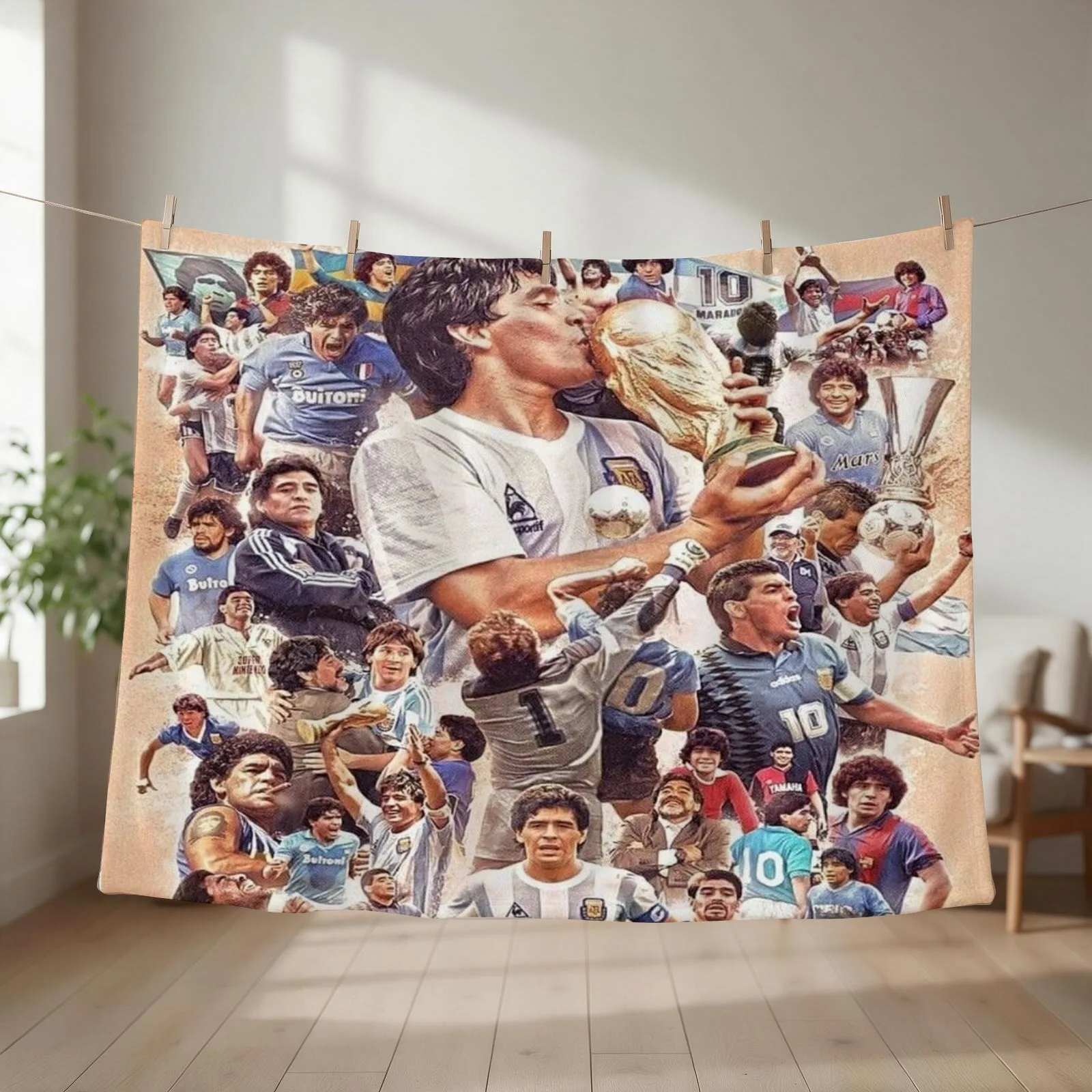 Soccer Players #7 Throw Blanket warm winter Sofas Soft Beds Plaid on the sofa Blankets