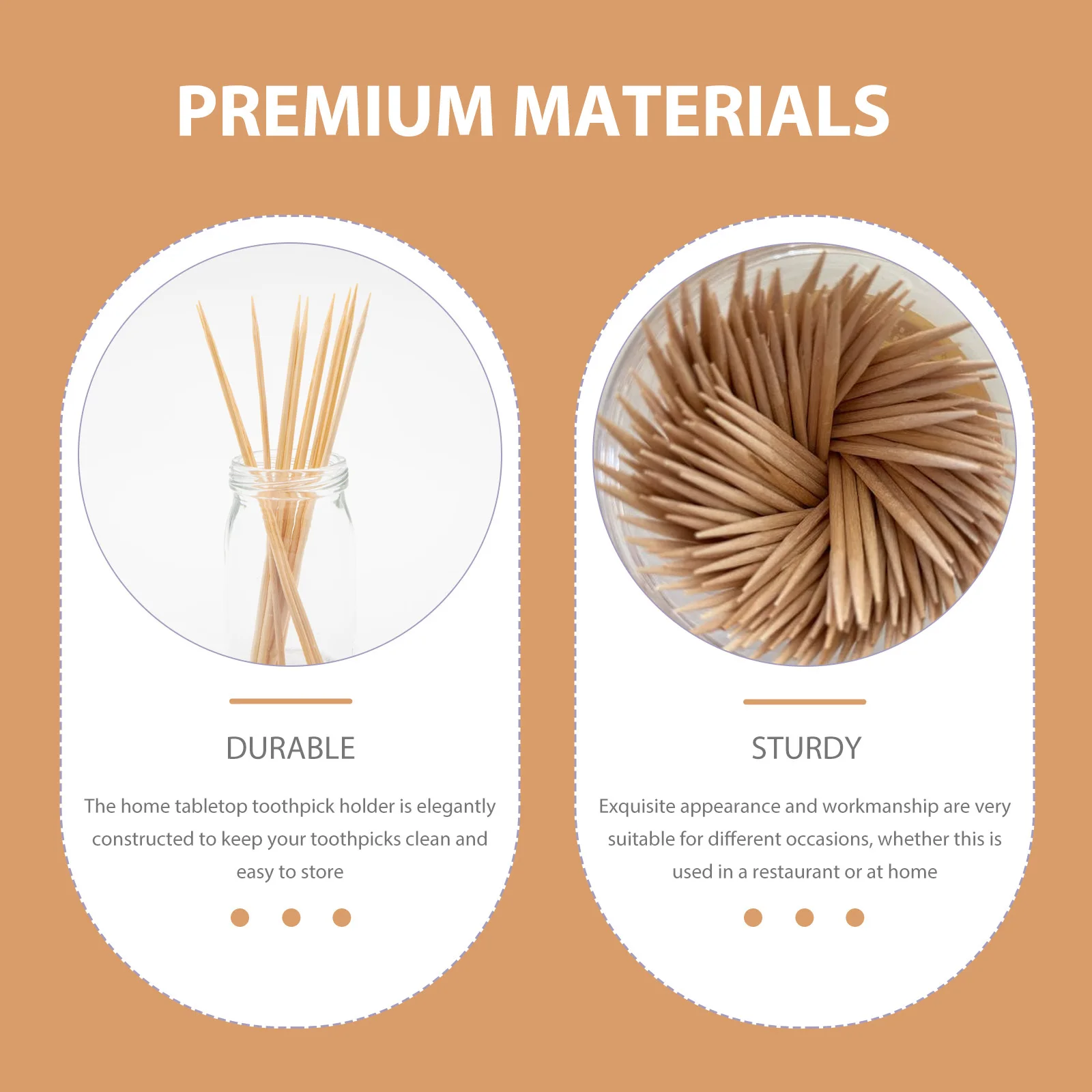 

2Pcs Press Type Toothpick Holder Automatic Dispenser Practical Desktop Kitchen Container for Home Restaurant Camping Use