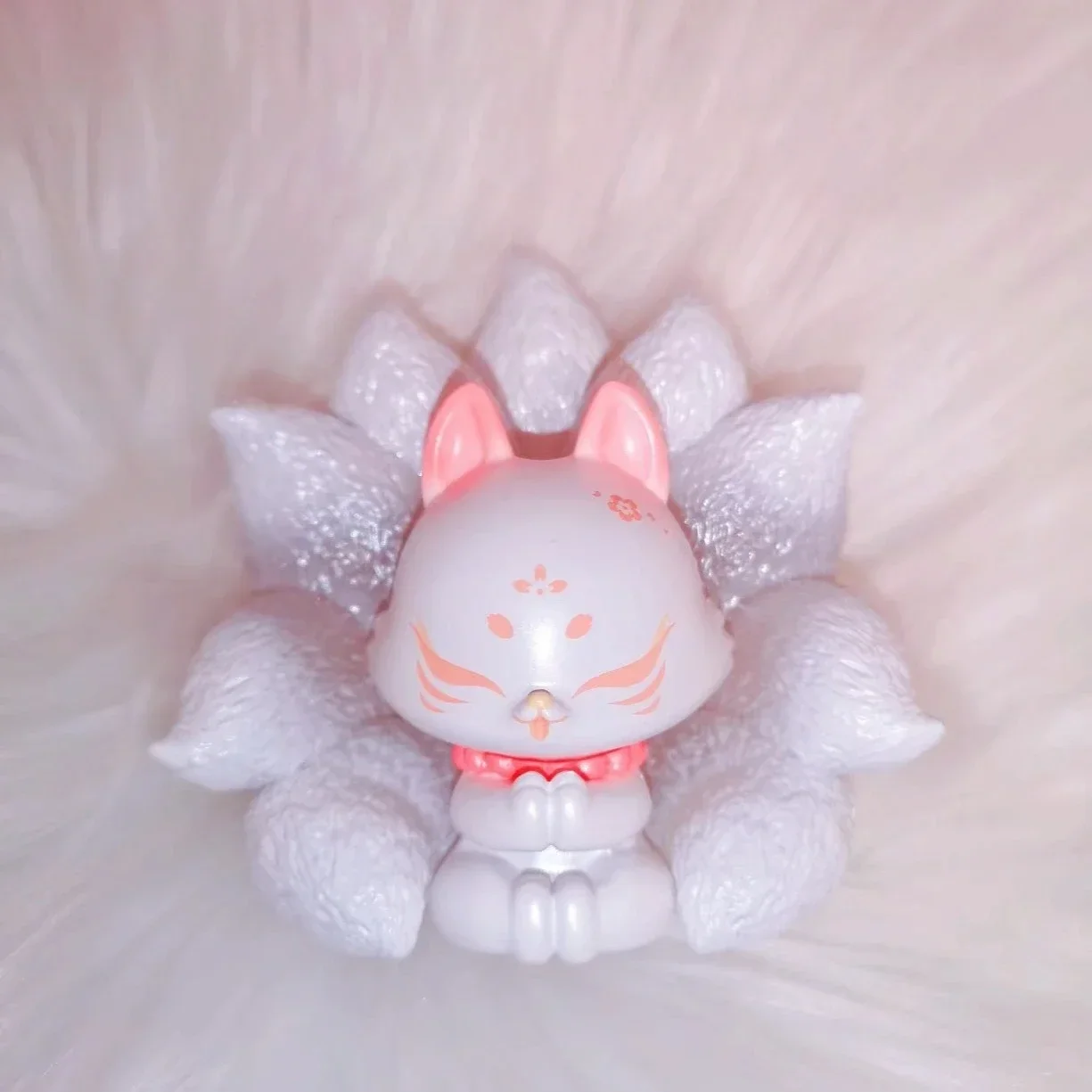 White Ancient Nine Fox Fairy Foxes Action Figure Animal Magic Elf Wings Cute Model Ornament Handmade Toy Fantasy Figurines Gift