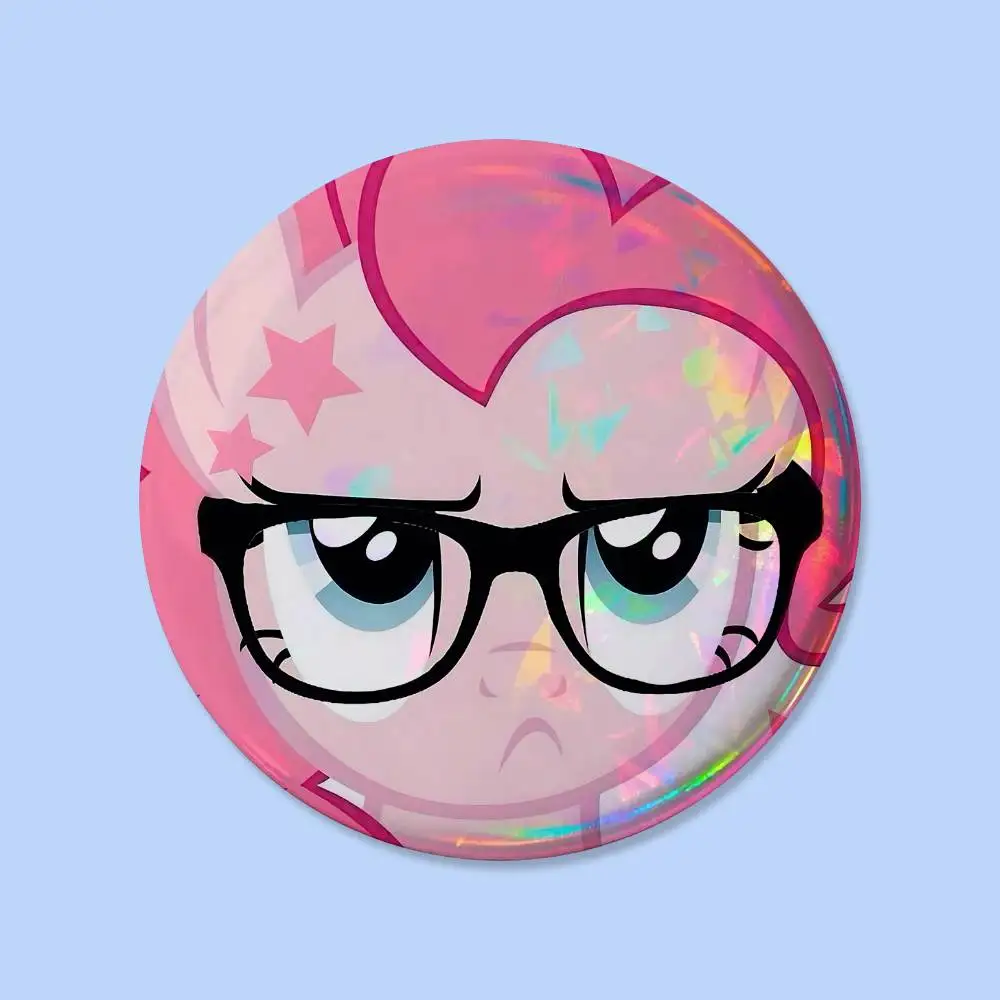P-Pinkie P-PieS Niedliche Abzeichen 25 32 44 58 75 mm Runde Cosplay-Pins Taschendekoration Fans Sammlerstücke Freunde Geschenke Brosche Souvenir – Detail 10