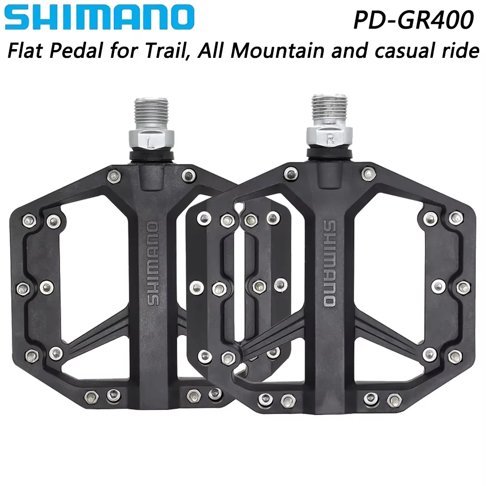 

SHIMANO PD-GR400 Ультралегкая устойчивая плоская педаль для Trail Mountain Road Casual Ride Resin GR400 оригинальные запчасти для велосипеда