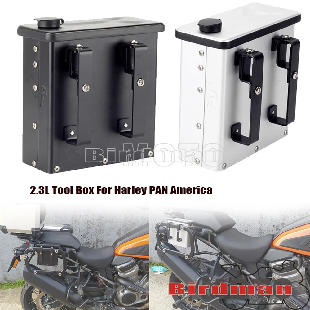 

For Pan America 2.3L Motor Toolbox Aluminum Storage Case Tool Boxes Right Side Mount For Harley Pan America 1250 RA1250 RA1250S