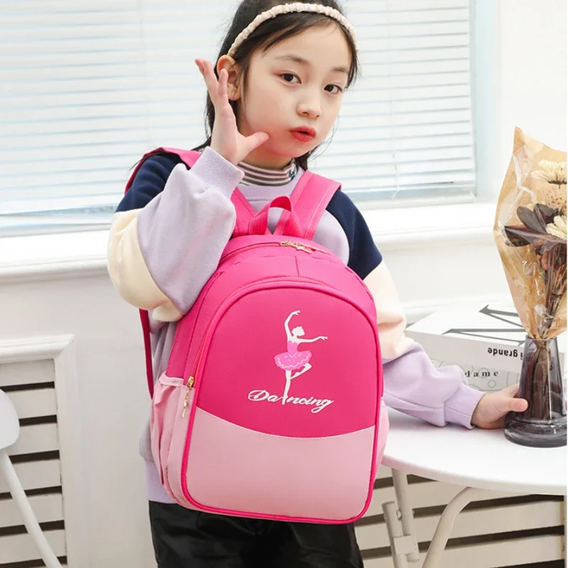 Girls' School Backpack for Dance Fashion Versatile Kids Ballet Shoulder Bag Sequins Chic Children's Kindergarten Backpack Pink