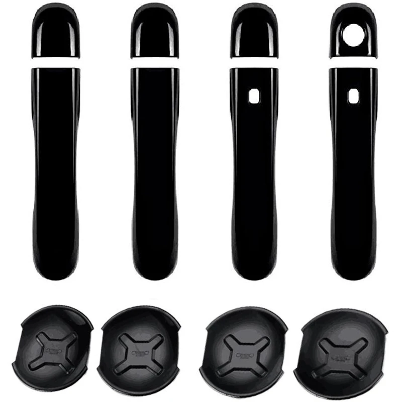 NEW-Door Handle Cover With Smart Keyhole And Cup Bowl Cover Trim Combo For 2015 2016 2017 2018 Jeep Renegade