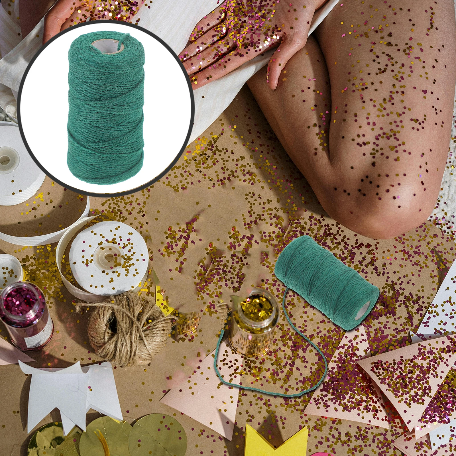 

1 Roll Garden Twine Jute Rope Natural Decorative Craft Twine Heavy Duty Binding Cord For Wedding Christmas Gift Wrapping