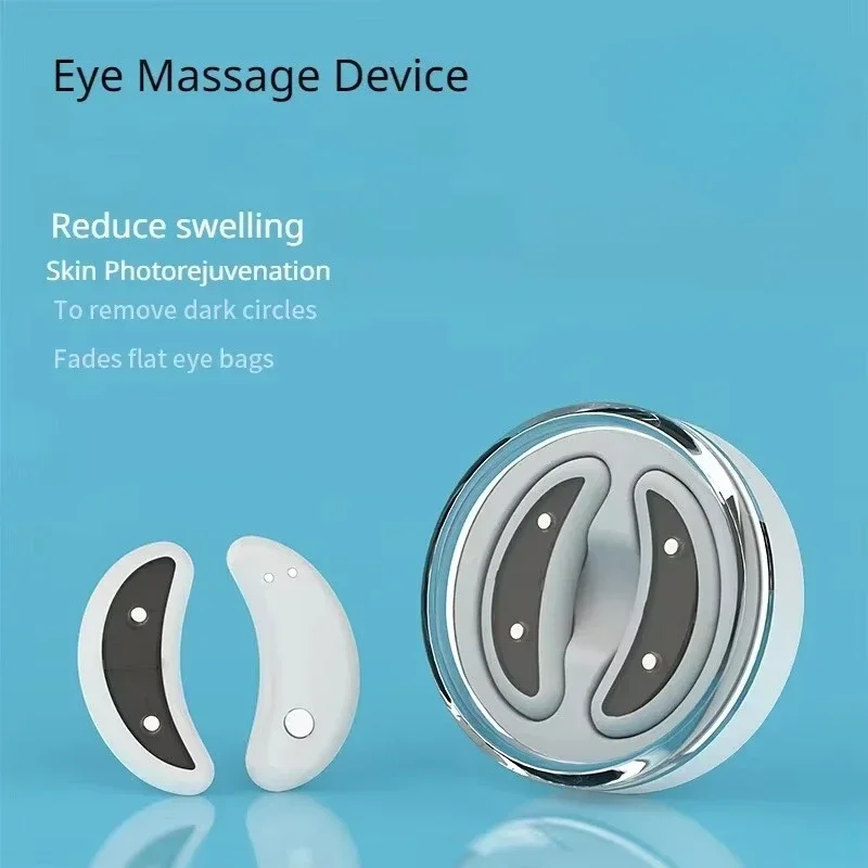 EMS アイマッサージャーアイリリーフフェイシャルリラクゼーションデバイス赤色光抗しわ黒目袋除去マッサージャーアイケア加熱パッド