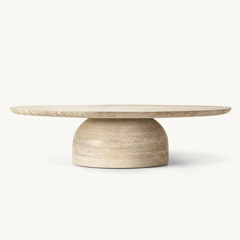 

Nordic cave stone coffee table cream style marble Internet celebrity creative sofa living room small apartment light luxury