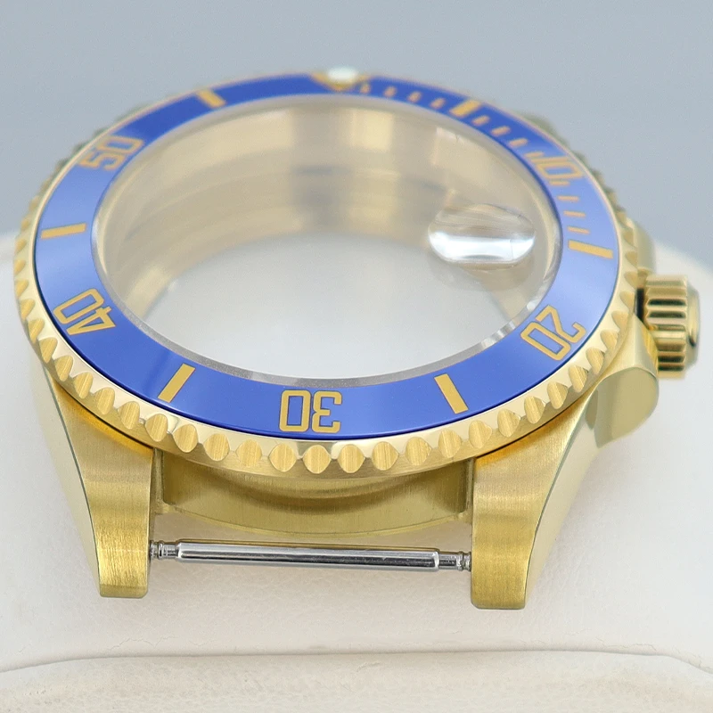 40mm Stainless Steel Watch Case Sloping Bezel SapphireGlass Accessory For NH34 NH35 NH36 ETA2824 Submariner GMT Case Repair Part