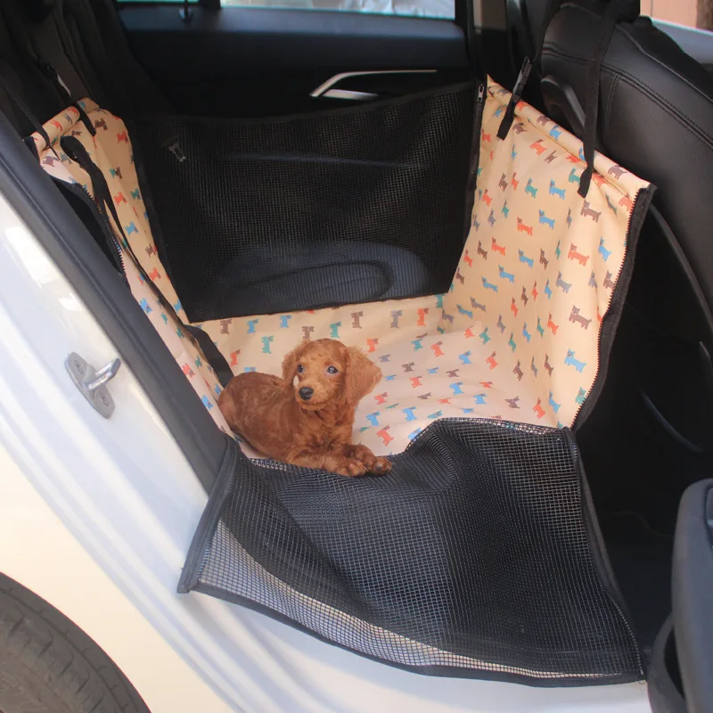 

STLFPet Car Safety Seat Cover with Pocket PVC Waterproof Washable Dog Cat Hanging Bag Car Cushion