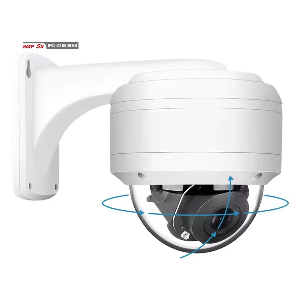 Security PTZ 5MP 12X Zoom IP POE Camera Outdoor/Indoor Waterproof IP66 night vision With Audio Built in Mic H.265 P2P